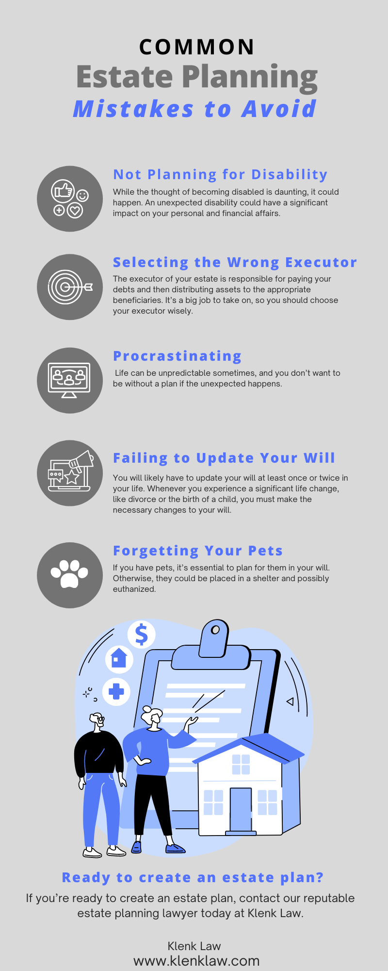 Estate Planning Mistakes To Avoid Infographic